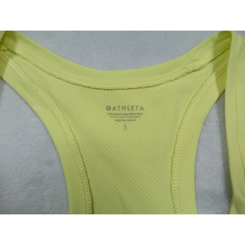 Athleta Top Womens Size Large Yellow Momentum Flex Tank 40+ UV Protection NWT - Picture 8 of 11